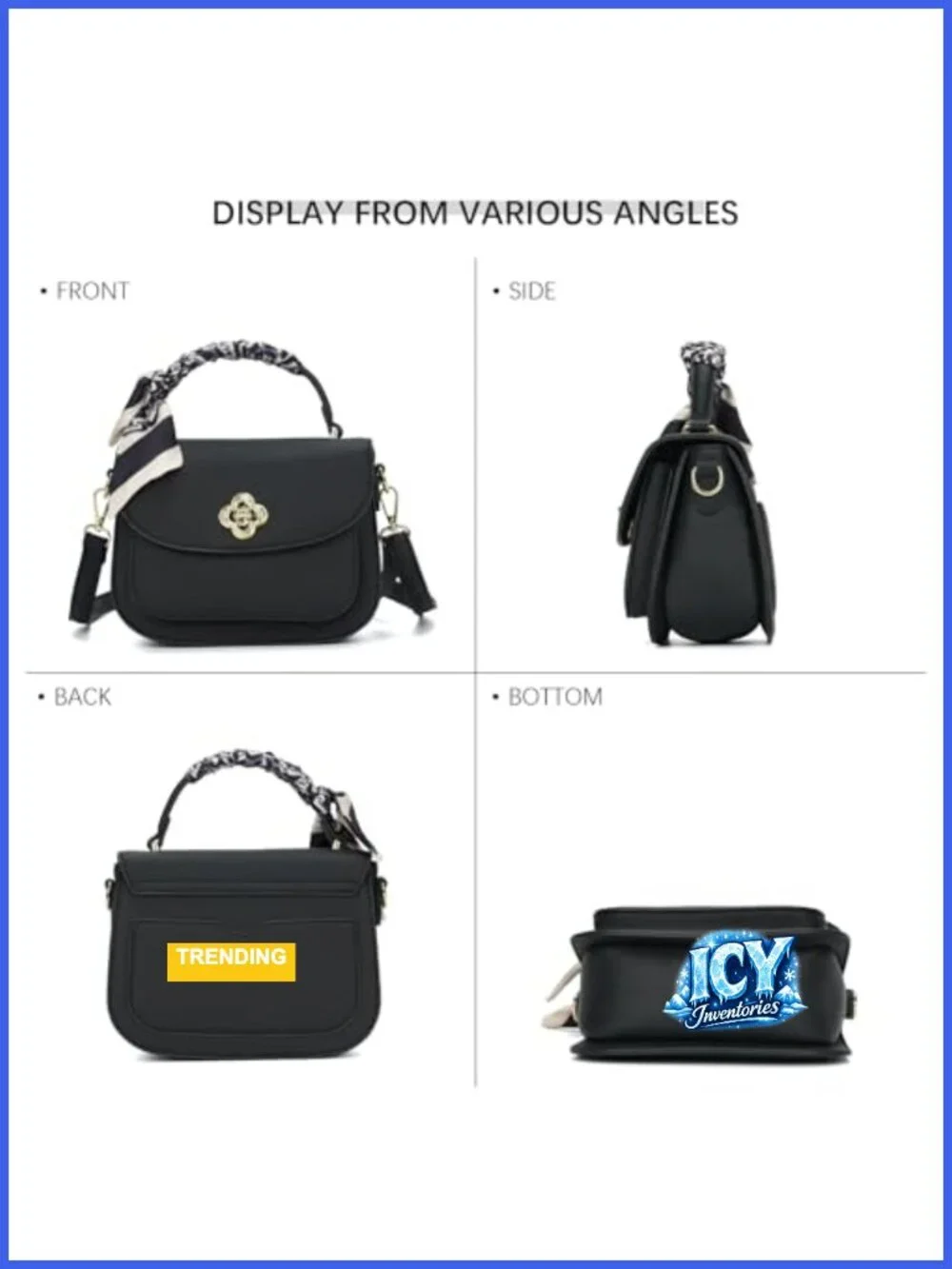 Women's Vintage Crossbody Satchel Top-Handle Handbag with Adjustable Strap,